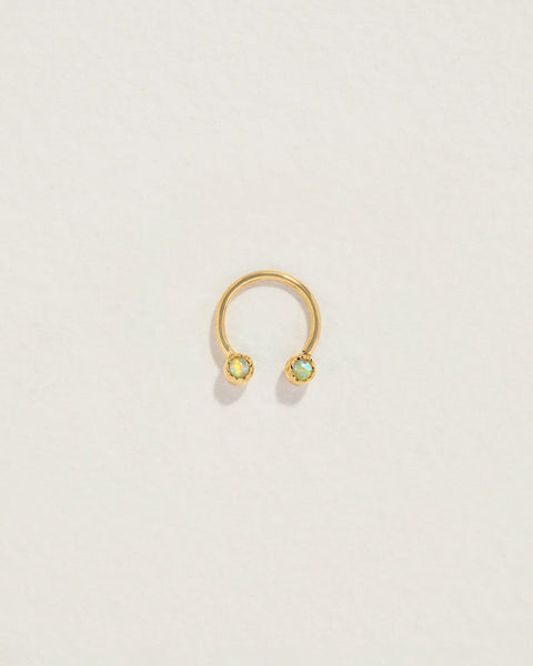 Circular Barbell by Pamela Love – Piercing in #product_material# (#product_color#).  circular-barbell-opal