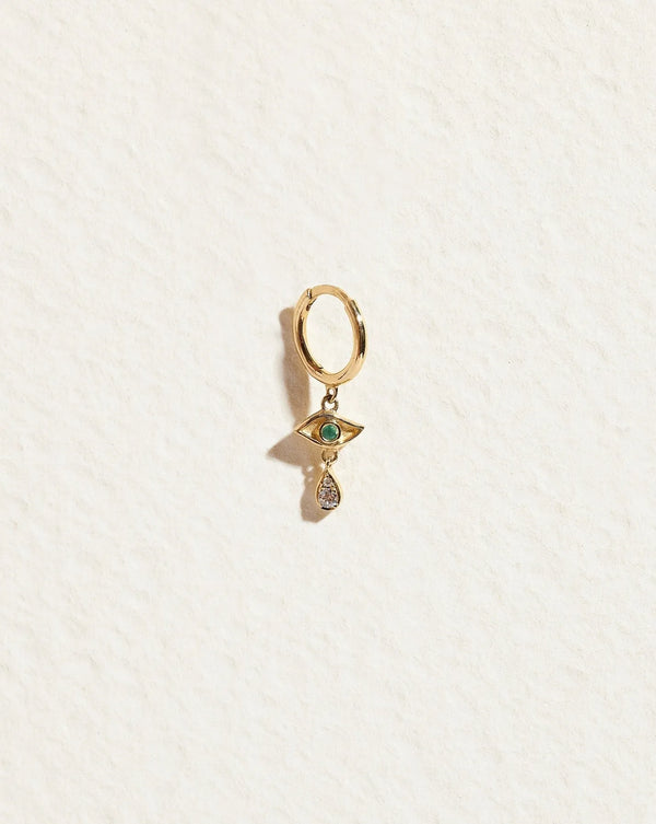 Crying Eye Huggie by Pamela Love – Piercing in #product_material# (#product_color#). 