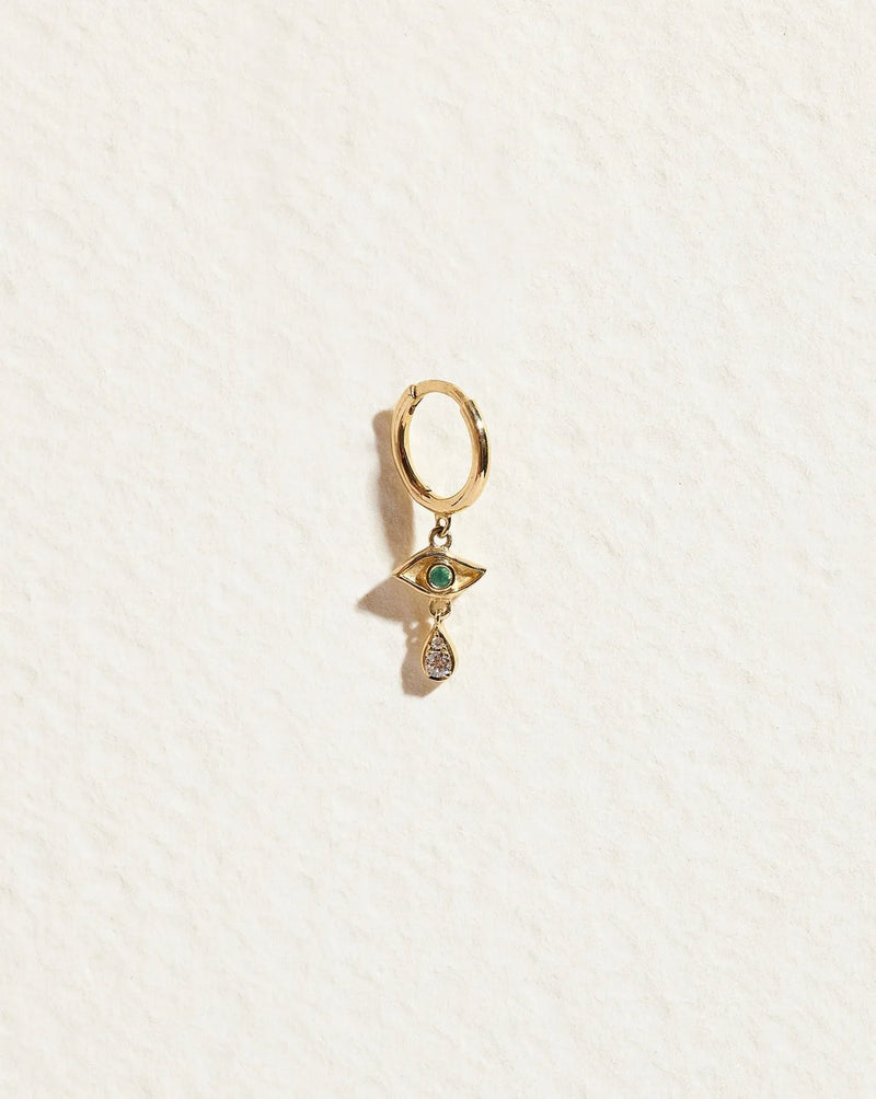 Crying Eye Huggie by Pamela Love – Piercing in #product_material# (#product_color#). 