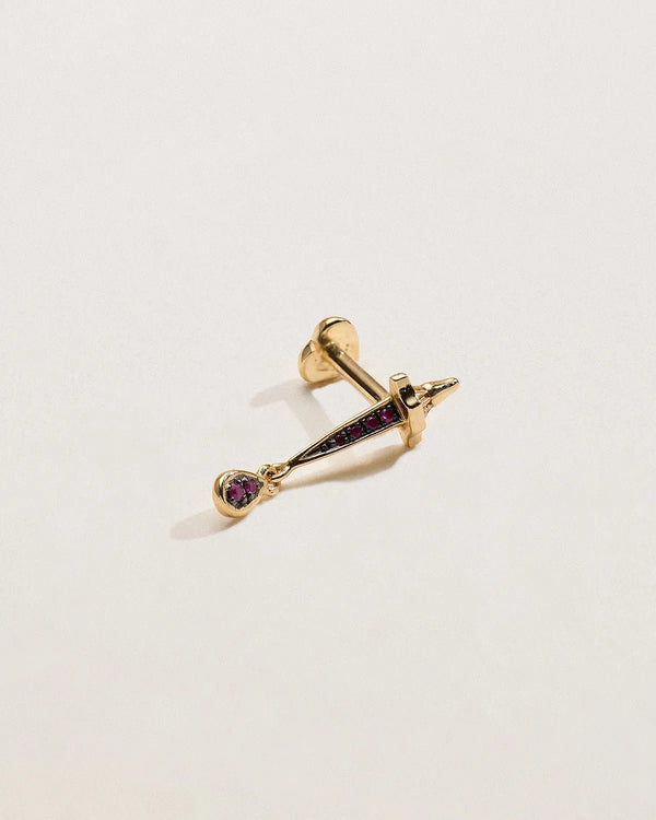 Dagger Drop Stud by Pamela Love – Piercing in #product_material# (#product_color#). 