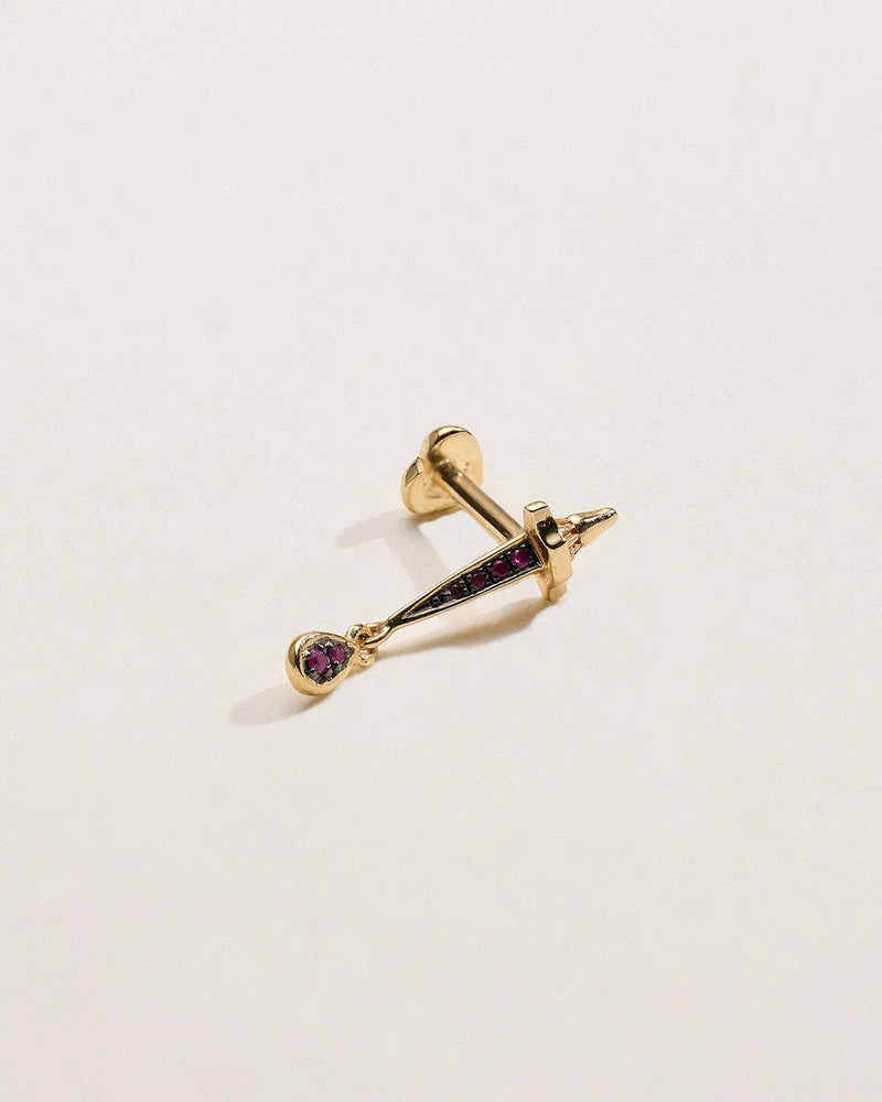 Dagger Drop Stud by Pamela Love – Piercing in #product_material# (#product_color#). 