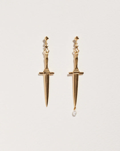 Dagger Earrings, Gold Plate Dagger Earrings - Pamela Love