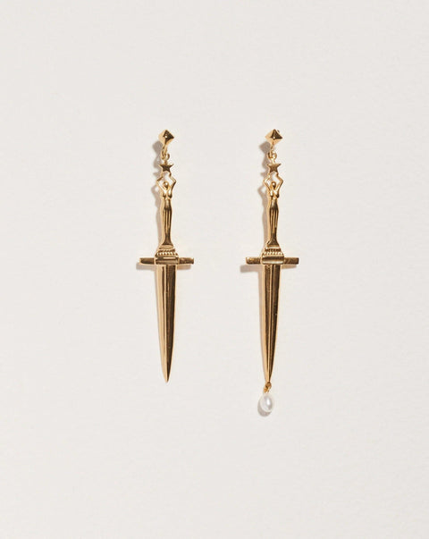 Dagger Earrings by Pamela Love – Earrings in #product_material# (#product_color#).  dagger-earrings