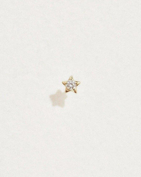 Midnight Star Stud by Pamela Love – Piercing in #product_material# (#product_color#).  diamond-star-stud