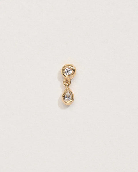 Dot Tear Stud by Pamela Love – Piercing in #product_material# (#product_color#).  dot-tear-drop-stud