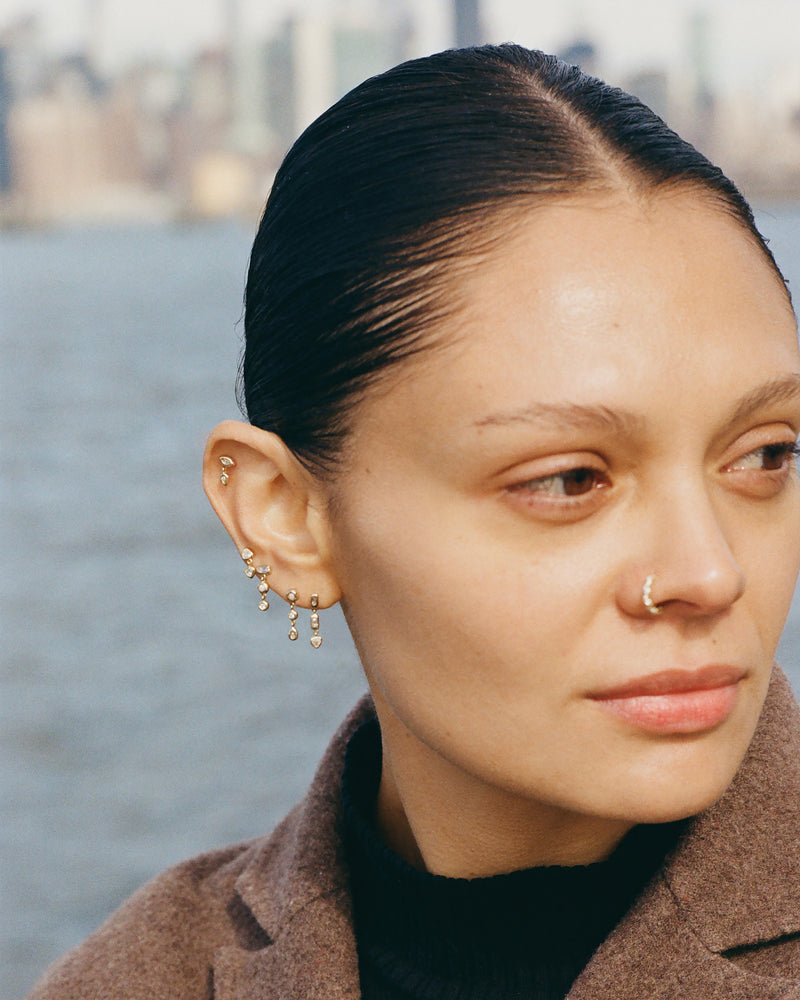 Double Dot Pear Stud by Pamela Love – Piercing in #product_material# (#product_color#).