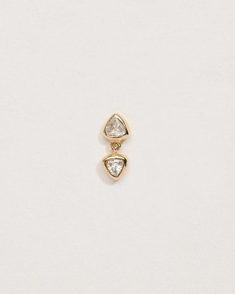 Duo Triangle Stud by Pamela Love – Piercing in #product_material# (#product_color#). 