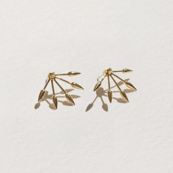 Pamela Love ファイブスパイクデザインピアス Five Spike Earrings, Spike Earrings - Pamela Love