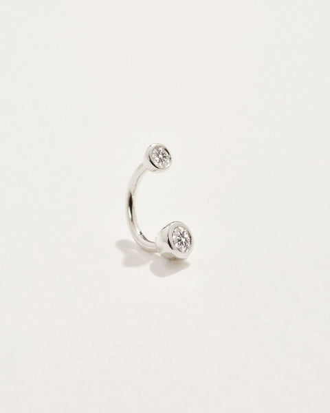 Gravitation Diamond Hook by Pamela Love – Piercing in #product_material# (#product_color#).  gravitation-diamond-hook-wg