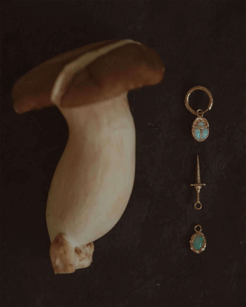 Hand Carved Huggie by Pamela Love – Piercing in #product_material# (#product_color#). 