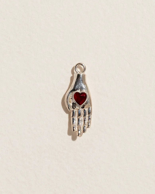 Heart in Hand Charm by Pamela Love – Charm in #product_material# (#product_color#). 