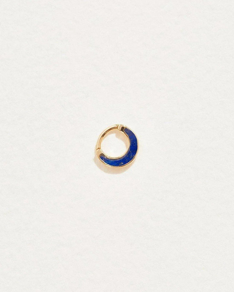 【Hi-CORAZON】PENDURO PIERCE Lapis Clicker Piercing - Lapis Inlay Hoop - Pamela Love