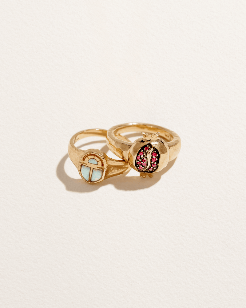 Inlay Scarab Ring by Pamela Love – Ring in #product_material# (#product_color#).