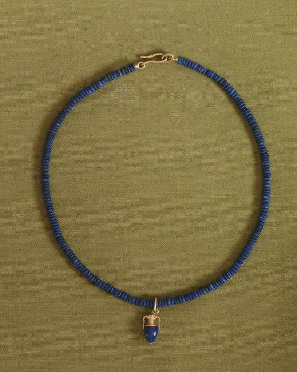 Lapis Rondelle Chain by Pamela Love – Necklaces in #product_material# (#product_color#). 
