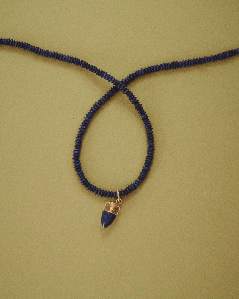 Lapis Rondelle Chain by Pamela Love – Necklaces in #product_material# (#product_color#). 