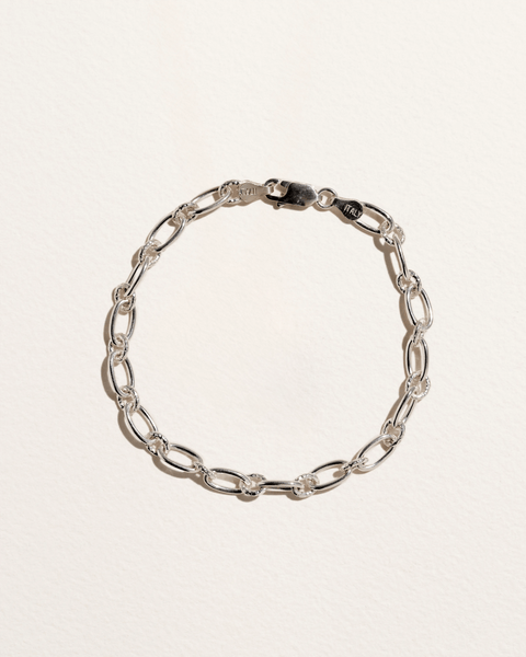 Long + Short Link Chain Bracelet by Pamela Love – Bracelets in #product_material# (#product_color#).  long-short-link-chain-bracelet-sterling-silver