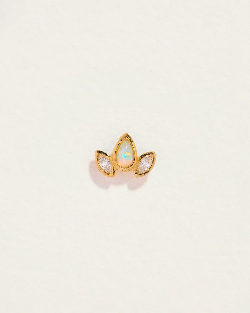 Marquise Pear Stud by Pamela Love – Piercing in #product_material# (#product_color#). 