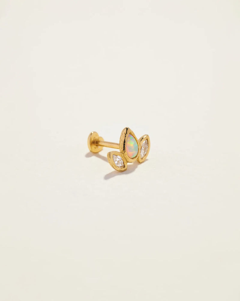 Marquise Pear Stud by Pamela Love – Piercing in #product_material# (#product_color#). 