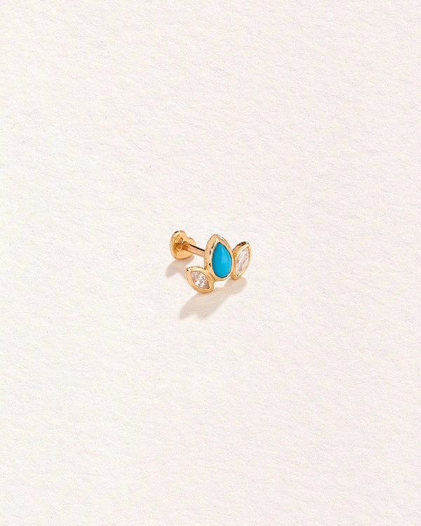 Marquise Pear Stud by Pamela Love – Piercing in #product_material# (#product_color#). 
