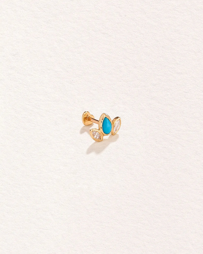 Marquise Pear Stud by Pamela Love – Piercing in #product_material# (#product_color#). 