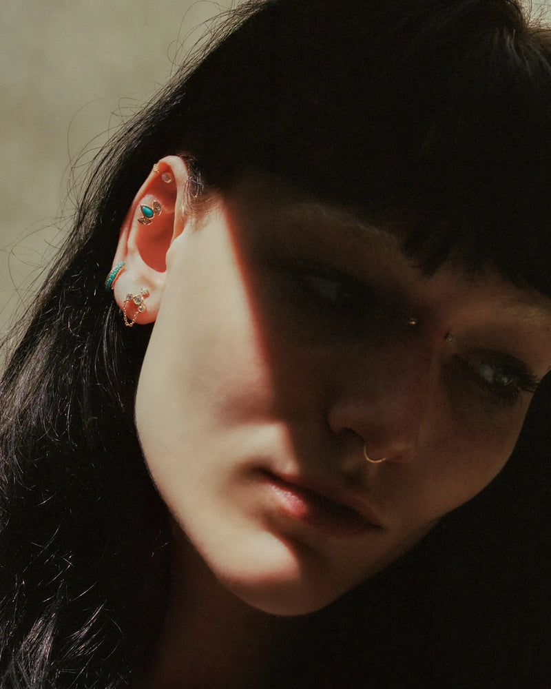 Marquise Pear Stud by Pamela Love – Piercing in #product_material# (#product_color#). 