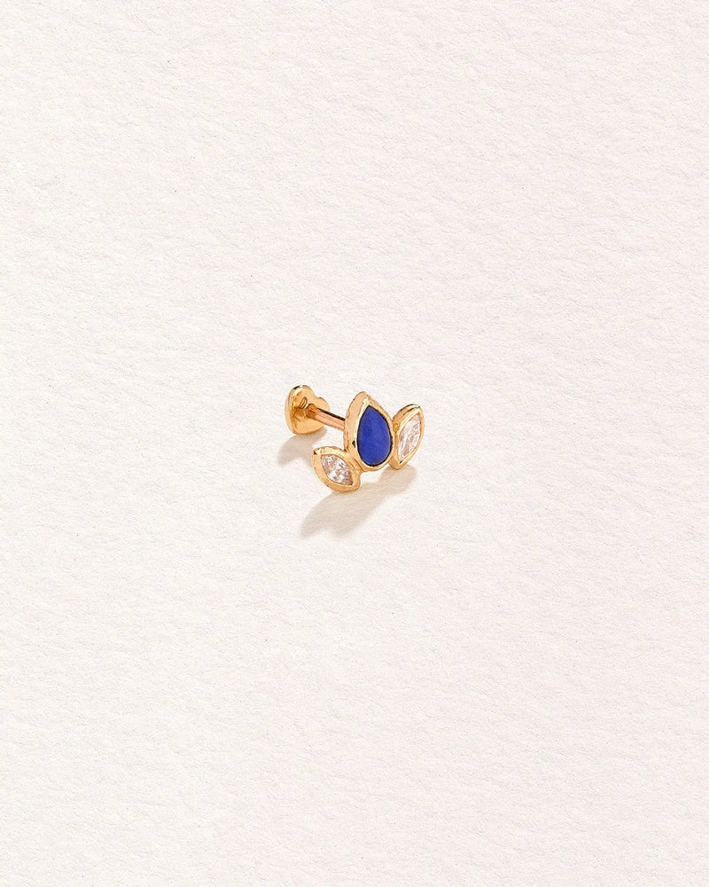 Marquise Pear Stud by Pamela Love – Piercing in #product_material# (#product_color#). 
