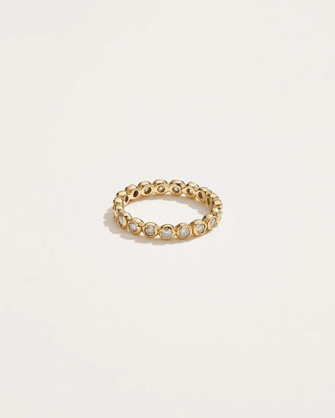 Molten Eternity Band by Pamela Love – Ring in #product_material# (#product_color#).  midi-molten-eternity-band-gold-diamond-white