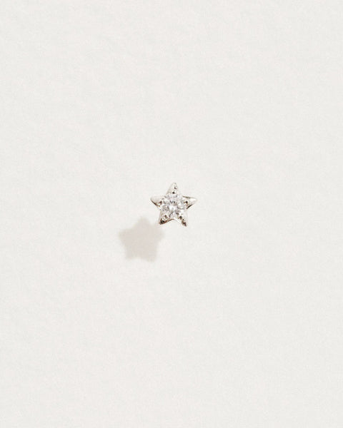 Midnight Star Stud by Pamela Love – Piercing in #product_material# (#product_color#).  midnight-star-stud-diamond