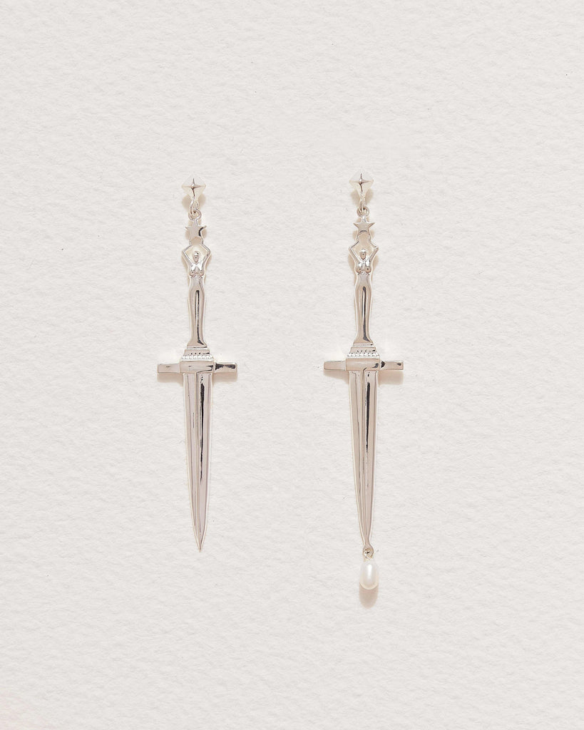 Dagger Earrings - Silver Dagger Earrings - Pamela Love