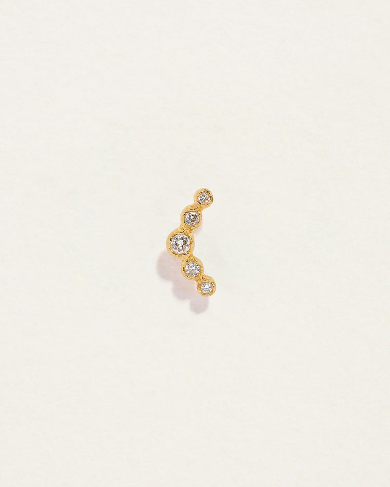 Molten Crescent Stud by Pamela Love – Piercing in #product_material# (#product_color#). 