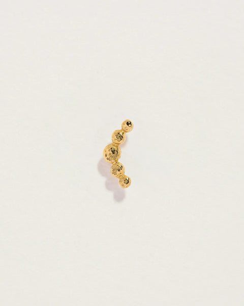 Molten Crescent Stud by Pamela Love – Piercing in #product_material# (#product_color#).  molten-crescent-stud-gold