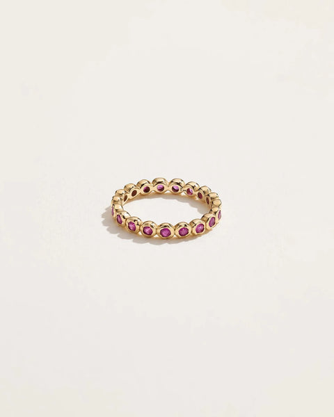 Molten Eternity Band by Pamela Love – Ring in #product_material# (#product_color#).  molten-eternity-band-gold-ruby-red