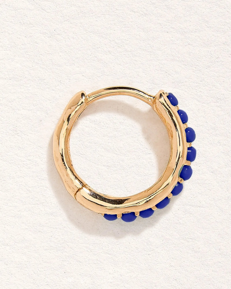 8mm Molten Pavé Huggie by Pamela Love – Piercing in #product_material# (#product_color#). 