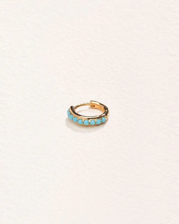 8mm Molten Pavé Huggie by Pamela Love – Piercing in #product_material# (#product_color#). 