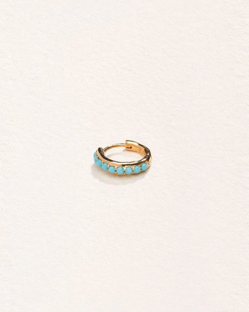 8mm Molten Pavé Huggie by Pamela Love – Piercing in #product_material# (#product_color#). 