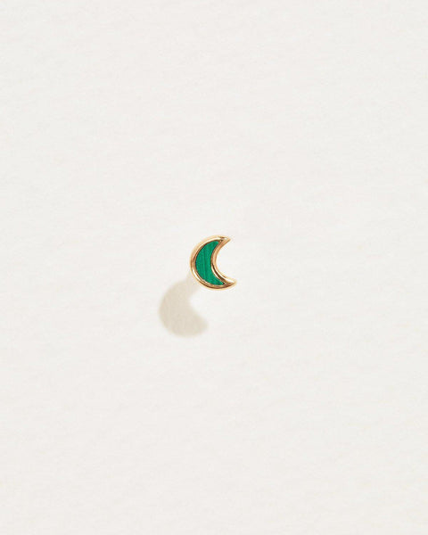 Moon Standard Stud by Pamela Love – Single Earring in #product_material# (#product_color#). moon-stud-butterfly-back-2