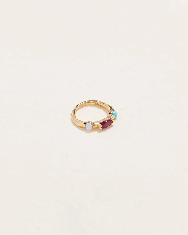 8mm Multi Stone Huggie