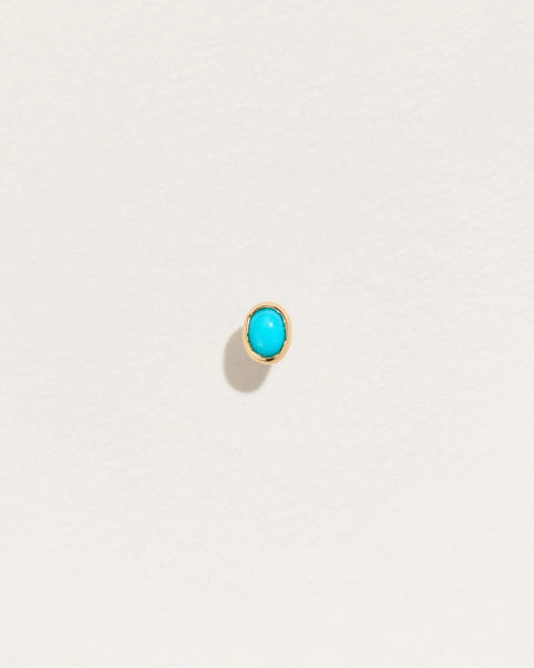 Nugget Stud by Pamela Love – Piercing in #product_material# (#product_color#).  nugget-stud-gold-turquoise-blue