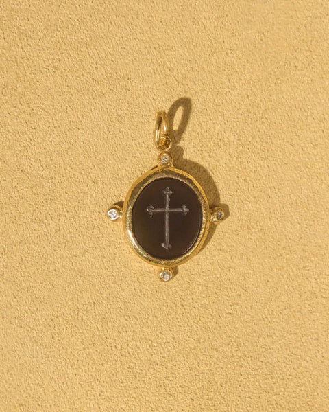 Onyx Cross by Pamela Love – Charm in #product_material# (#product_color#). 