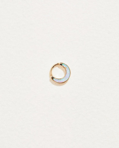 6mm Inlay Clicker by Pamela Love – Piercing in #product_material# (#product_color#).  opal-inlay-clicker-piercings