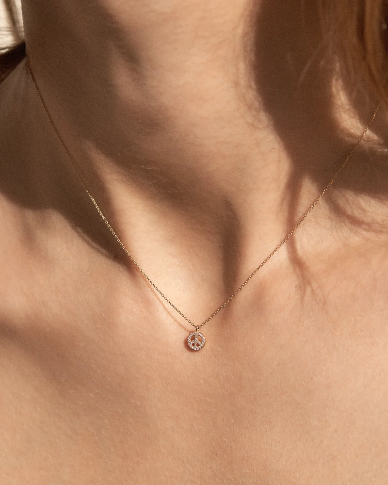 Pavé Peace Pendant by Pamela Love – Necklaces in #product_material# (#product_color#). 