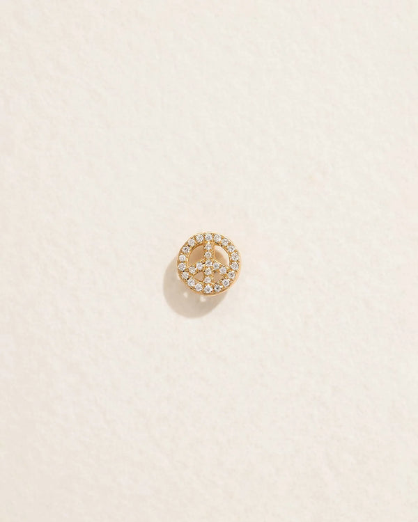 Pavé Peace Stud by Pamela Love – Piercing in #product_material# (#product_color#). 