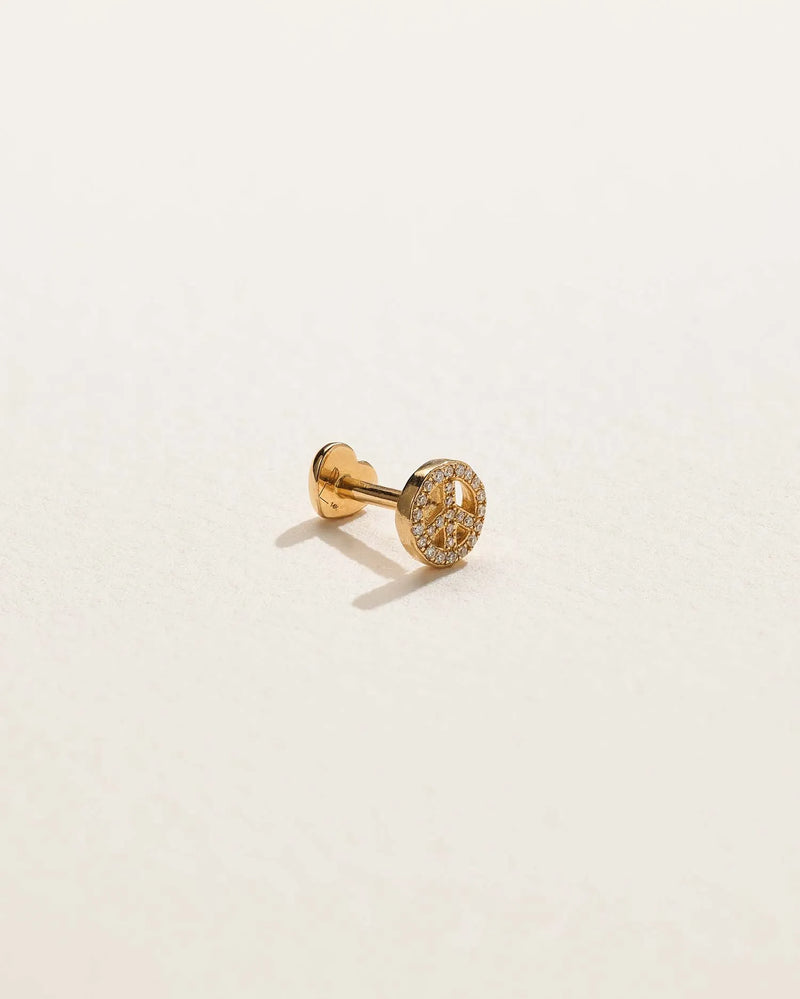 Pavé Peace Stud by Pamela Love – Piercing in #product_material# (#product_color#). 