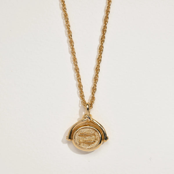 Pisces Sign Spinner Pendant Necklace - Pamela Love – PL5B-N19A-G-LAP