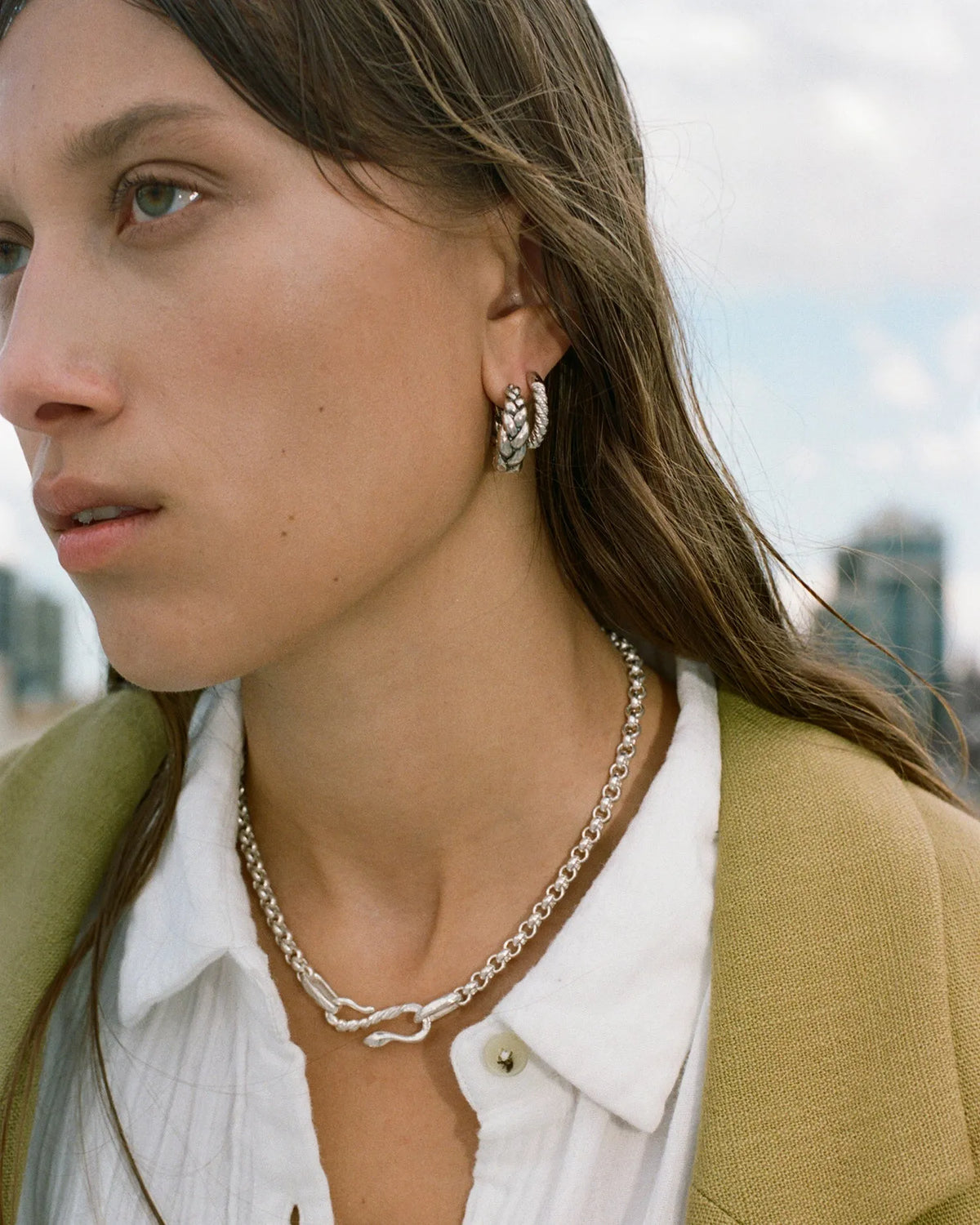 Silver Snake Chain Necklace - Pamela Love