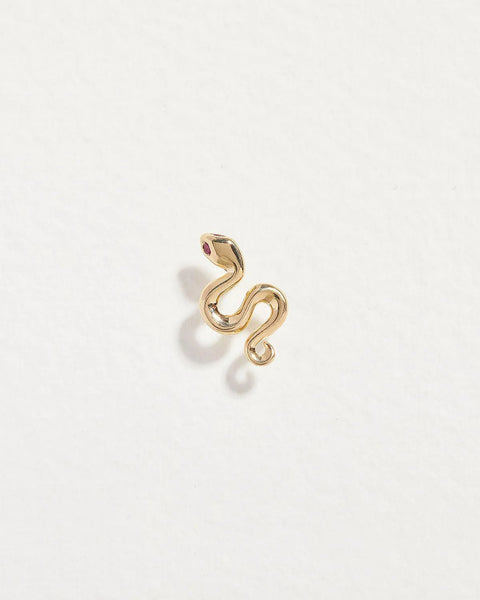 Serpent Ruby Stud by Pamela Love – Piercing in #product_material# (#product_color#). 