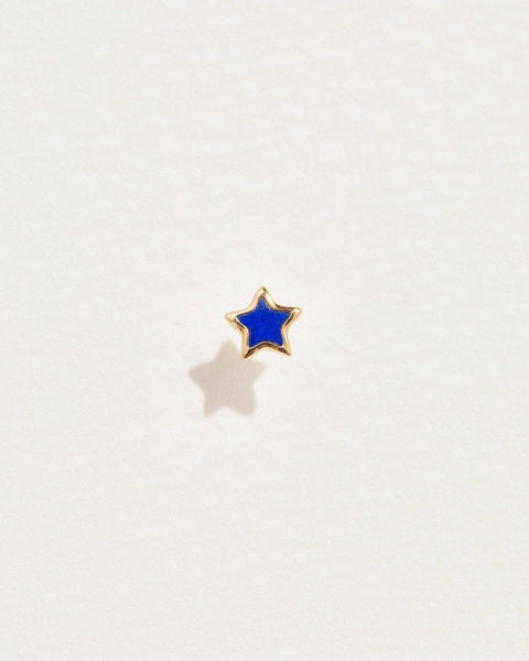 Star Standard Stud by Pamela Love – Single Earring in #product_material# (#product_color#). star-stud-butterfly-back-1
