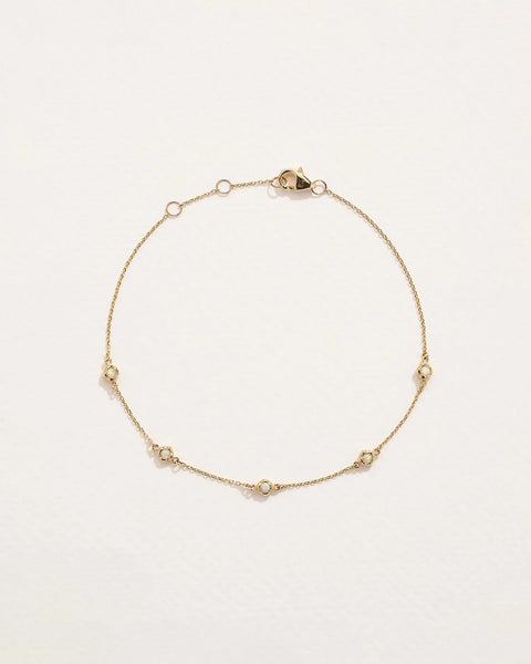 Opal Station Bracelet by Pamela Love – Bracelets in #product_material# (#product_color#).  station-bracelet-gold-opal-white