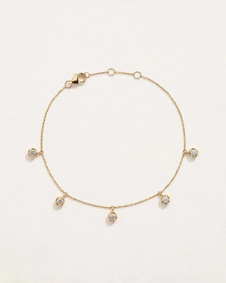 Diamond Station Droplet Bracelet
