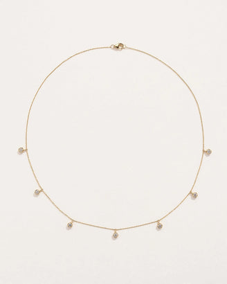 Diamond Station Droplet Necklace